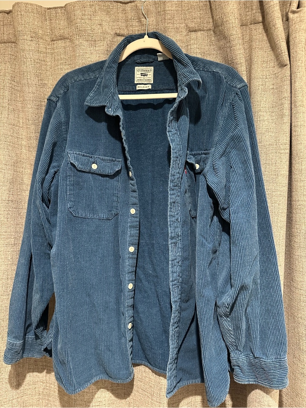 Levi's Blue Corduroy Button-Down Shirt
